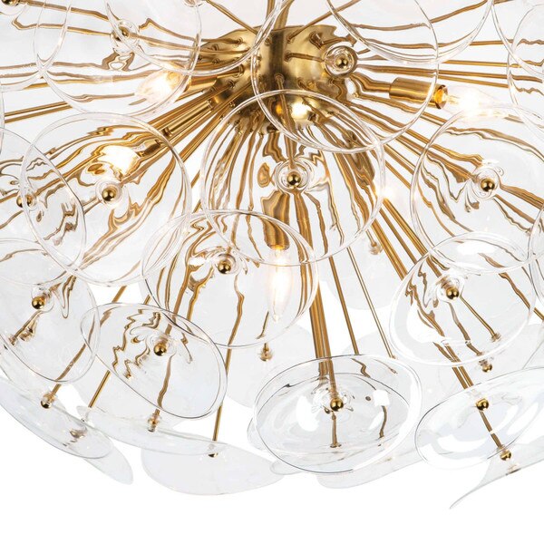 Poppy Glass Semi Flush Mount